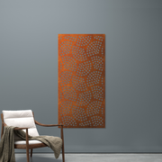 70's Chic Metal Screen: The Perfect Solution for Garden Privacy - Corten
